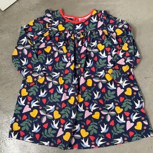 Mini Boden Floral Heart Bird Dress